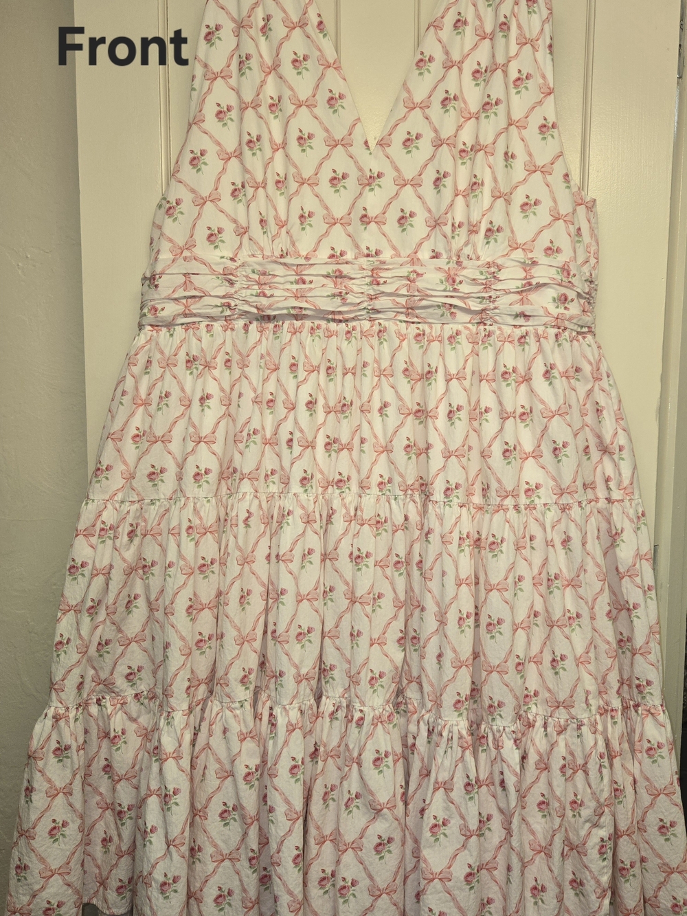 JessaKae White & Pink Rosebud Dress 4x